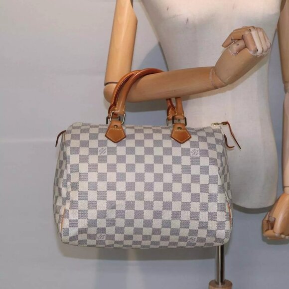 LOUIS VUITTON Damier Azur Speedy 30 Hand Bag - Picture 1 of 16